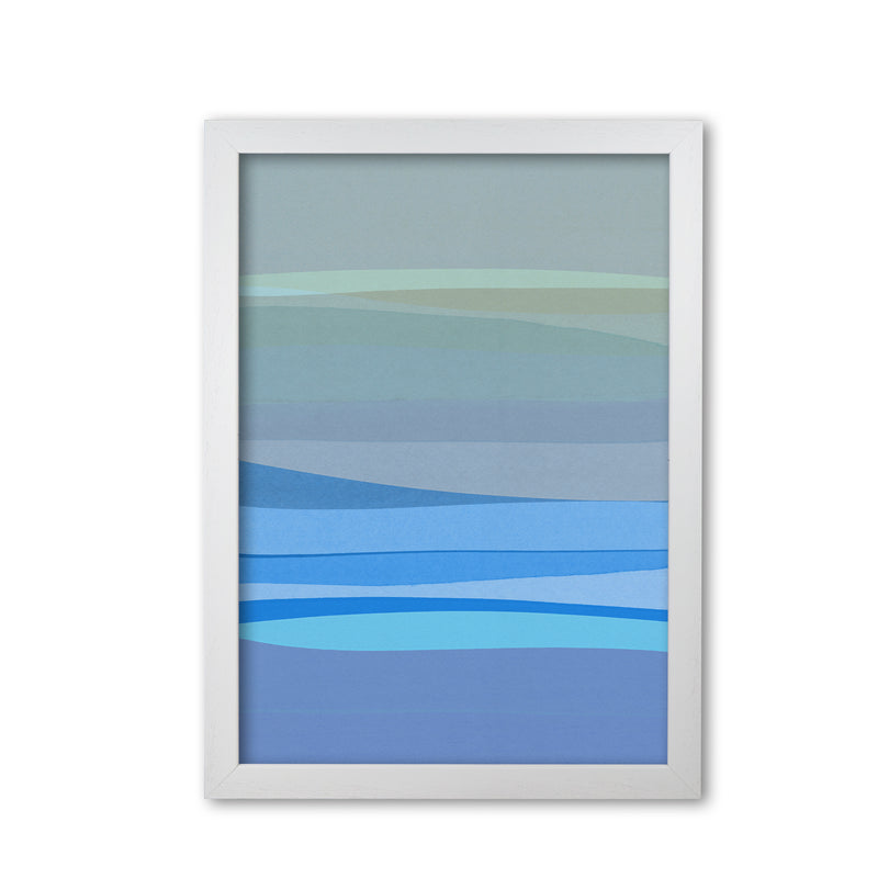 Blue Abstract I Print By Orara Studio White Grain