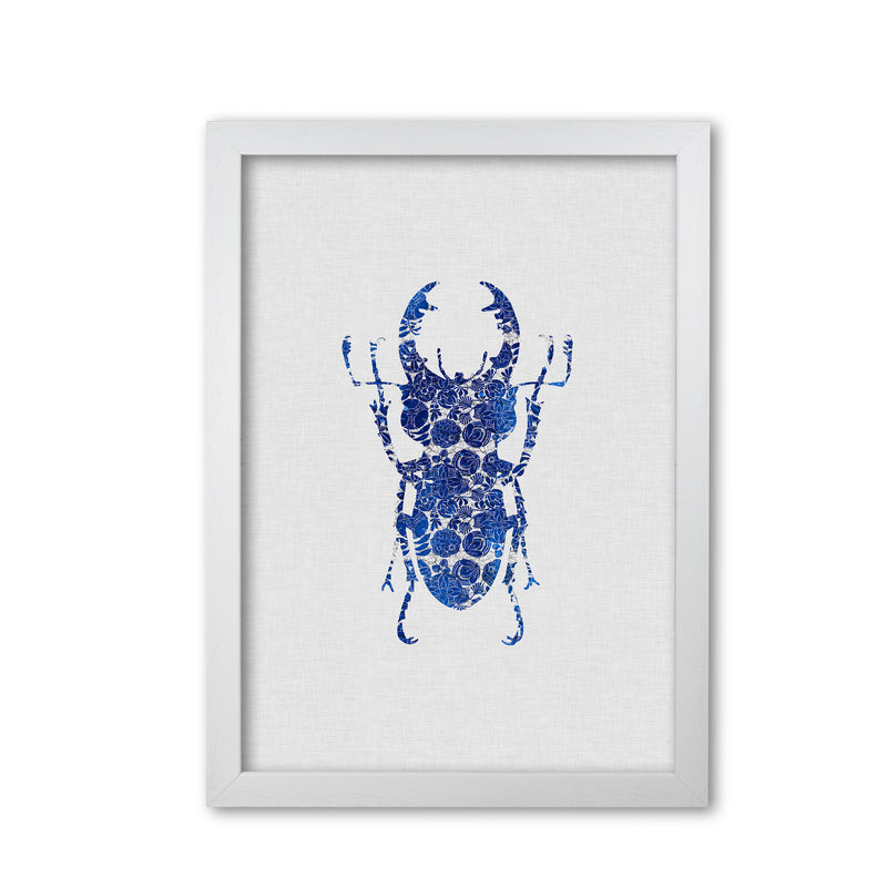 Blue Beetle III Print By Orara Studio Animal Art Print White Grain