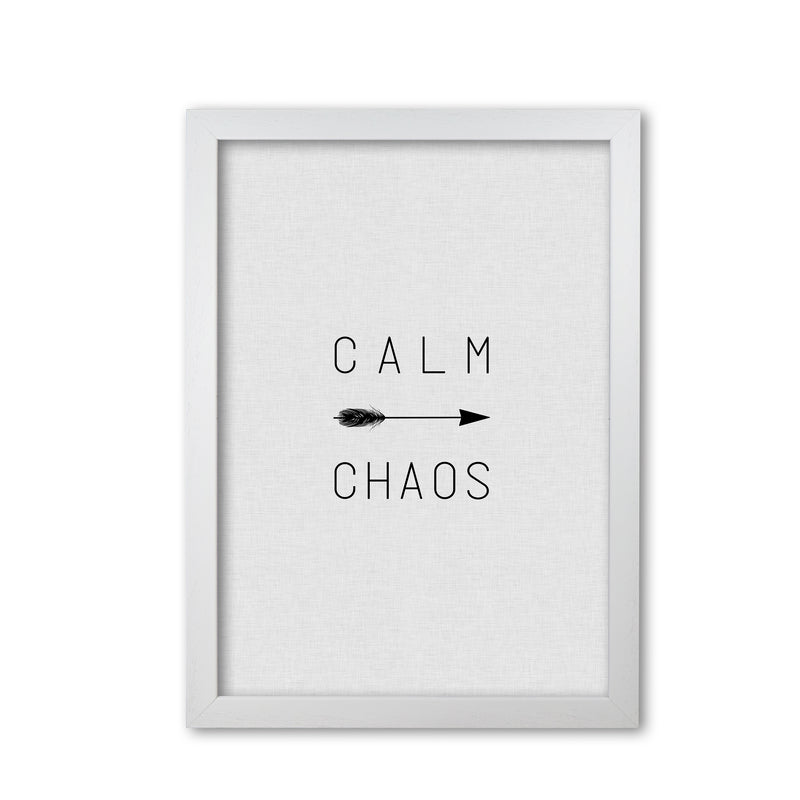 Calm Chaos Arrow Quote Print By Orara Studio White Grain