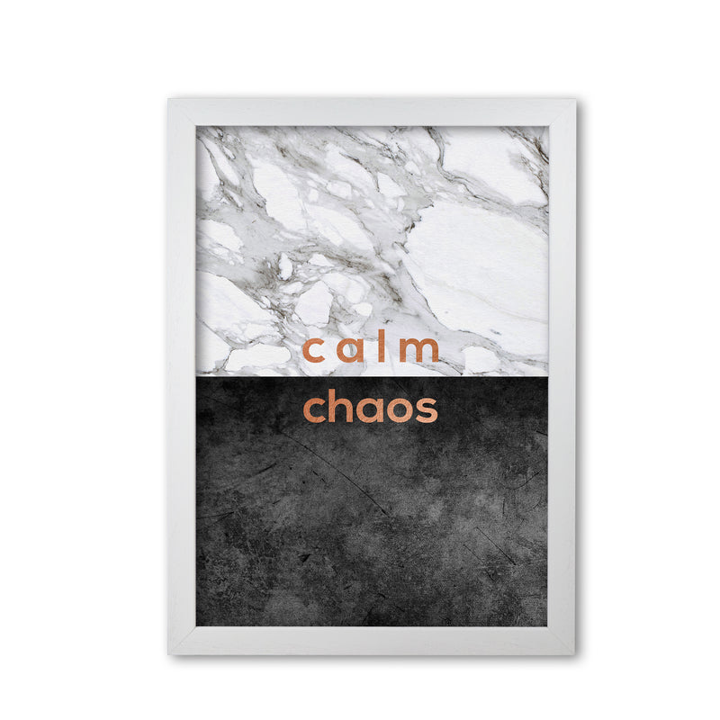 Calm Chaos Marble Quote Print By Orara Studio White Grain