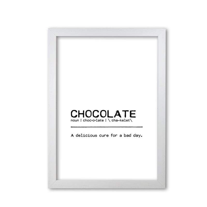 Chocolate Cure Definition Quote Print By Orara Studio White Grain