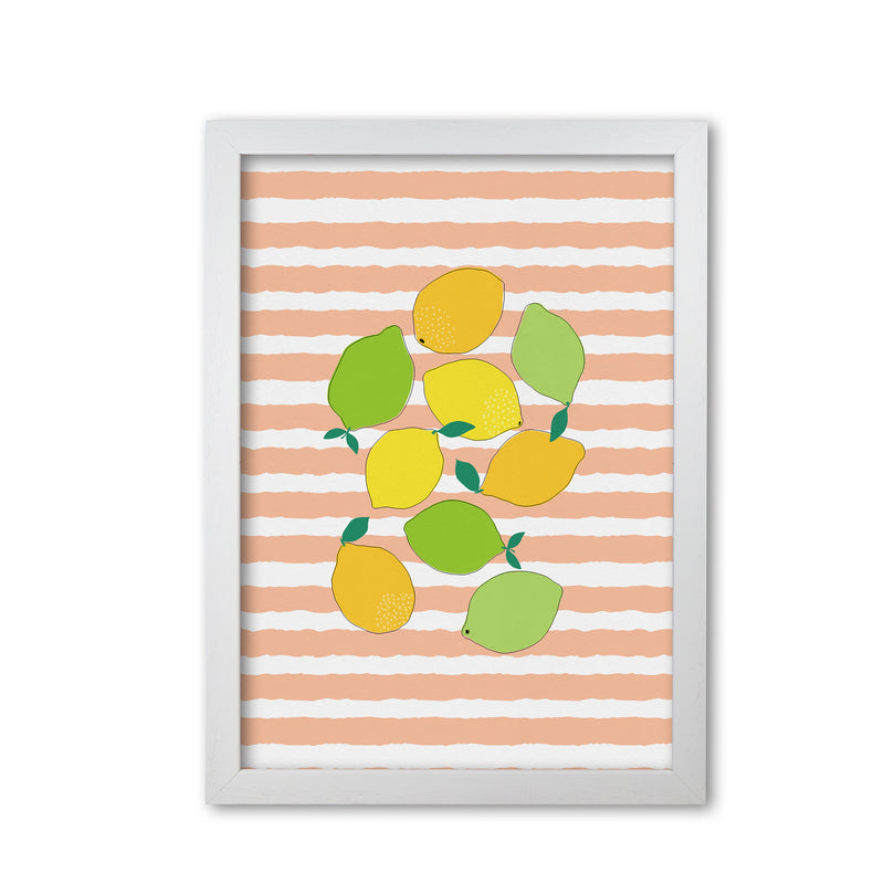 Citrus Crowd Print By Orara Studio, Framed Kitchen Wall Art White Grain
