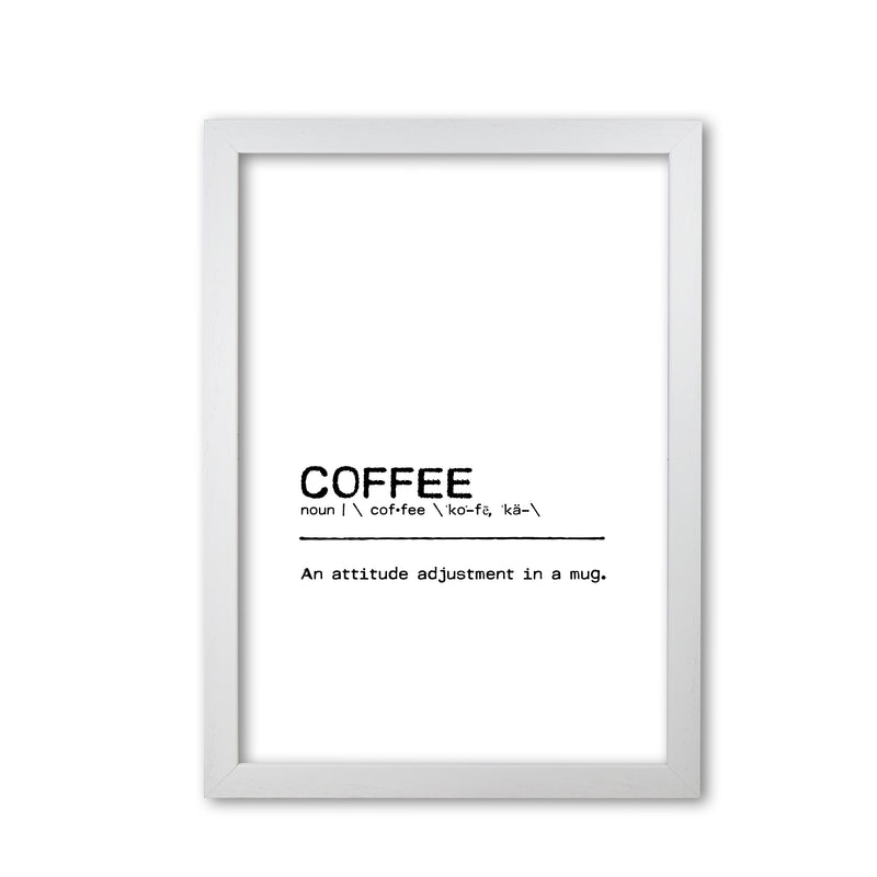 Coffee Attitude Definition Quote Print By Orara Studio White Grain