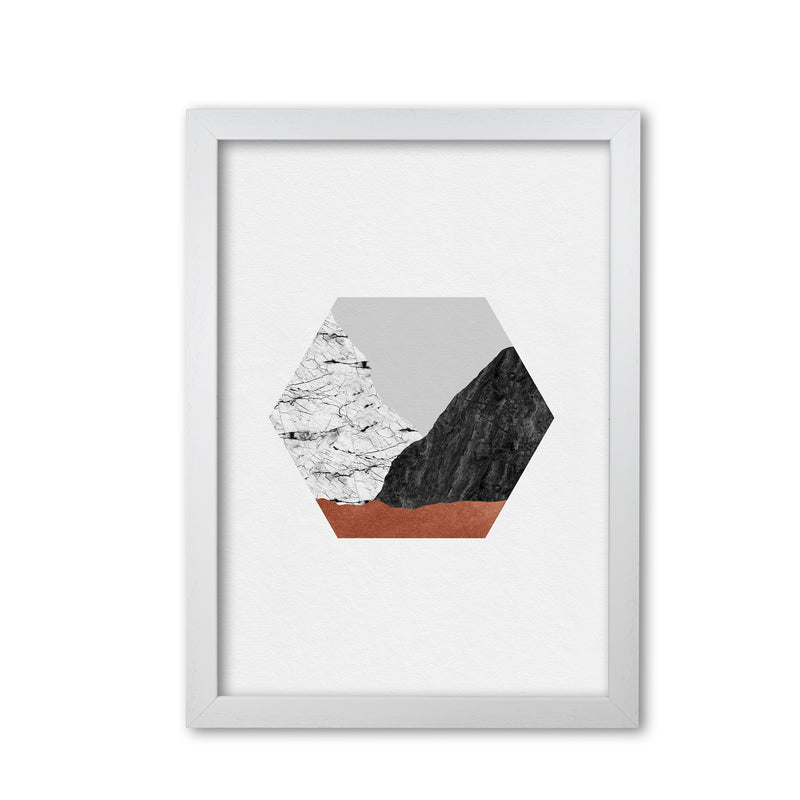 Copper Geometric I Print By Orara Studio White Grain
