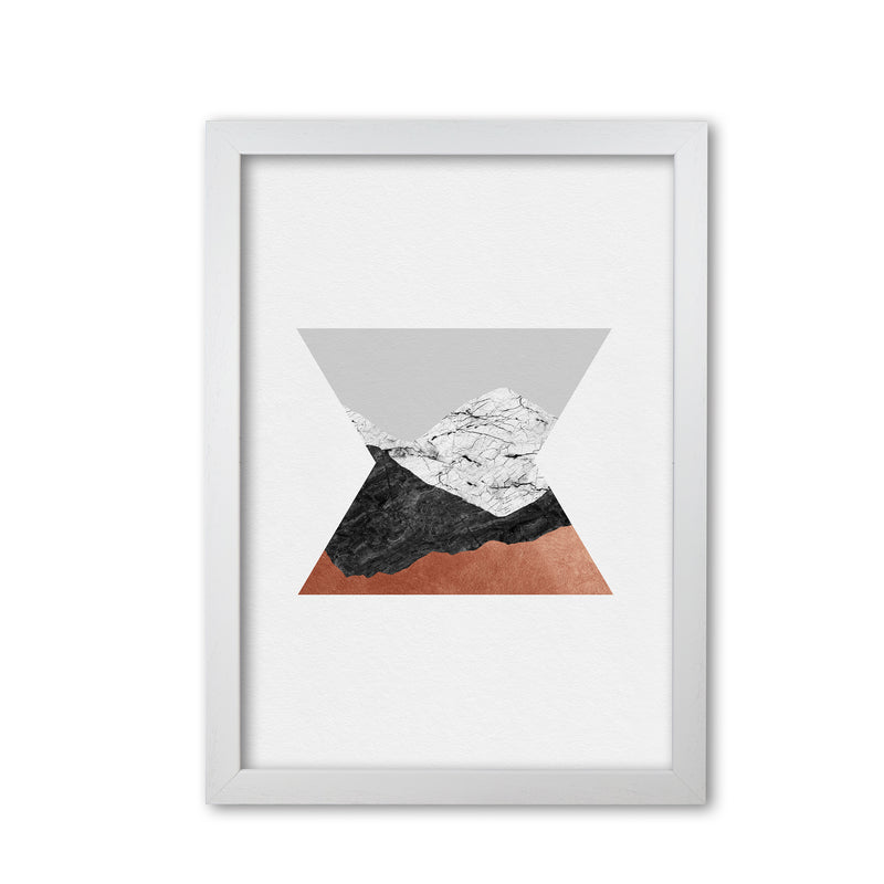 Copper Geometric IV Print By Orara Studio White Grain