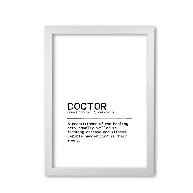 Doctor Legible Definition Quote Print By Orara Studio White Grain