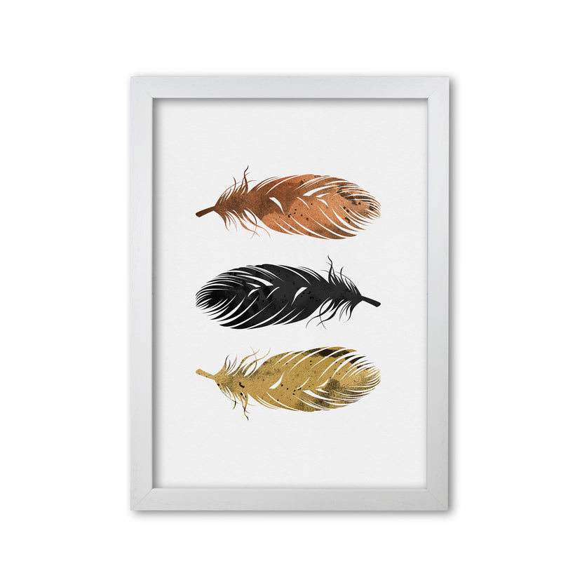 Feathers Print By Orara Studio, Framed Botanical & Nature Art Print White Grain