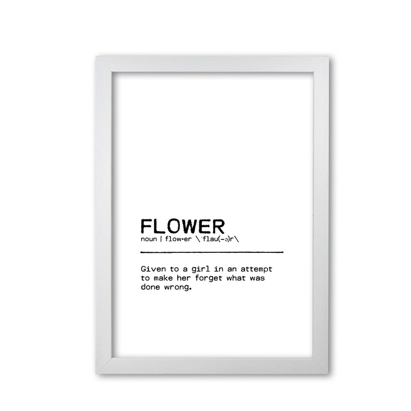 Flower Forget Definition Quote Print By Orara Studio White Grain
