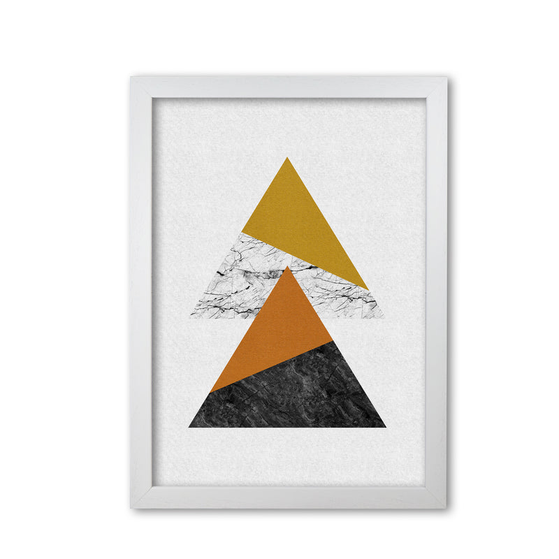 Geometric Triangles Print By Orara Studio White Grain