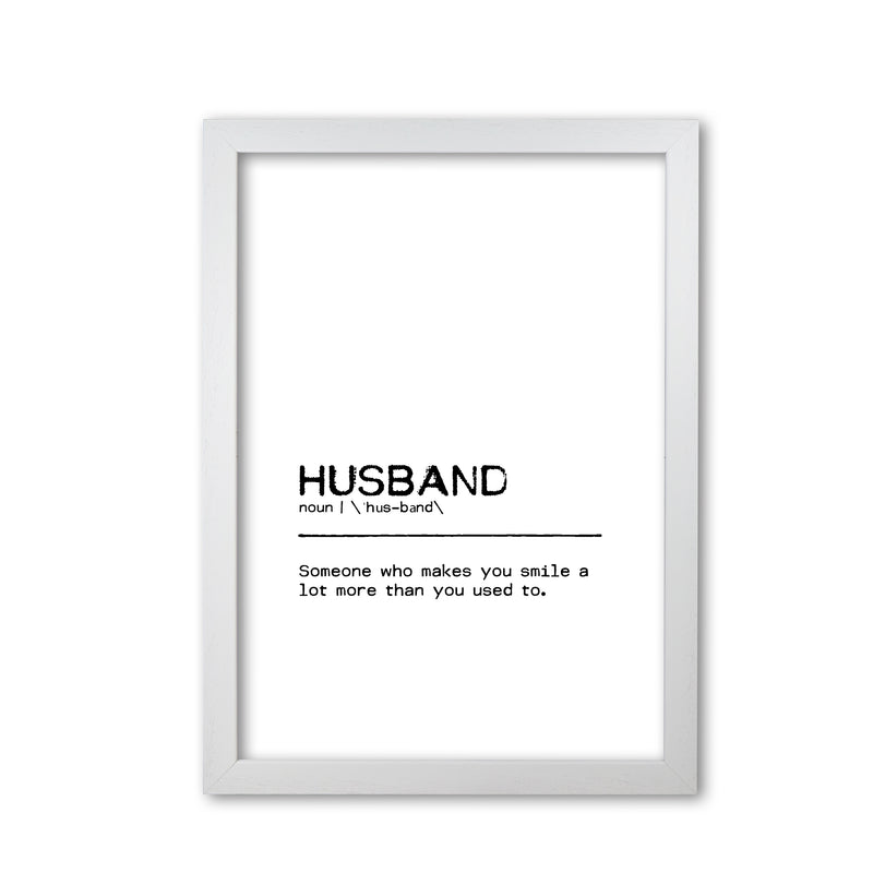 Husband Smile Definition Quote Print By Orara Studio White Grain