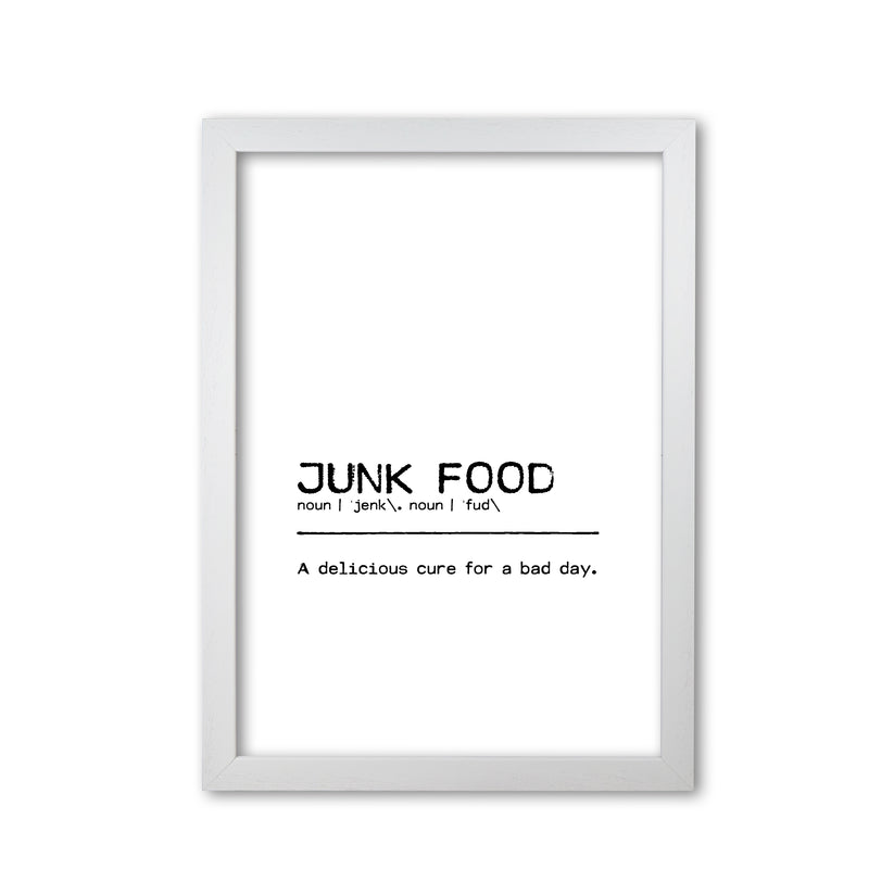 Junk Food Delicious Definition Quote Print By Orara Studio White Grain