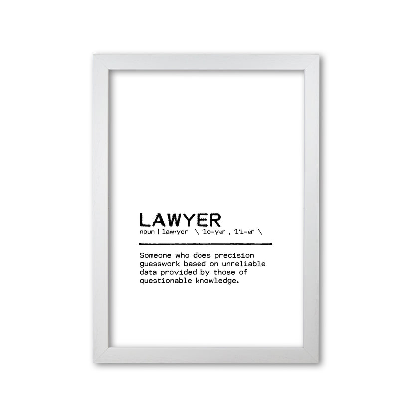 Lawyer Questionable Definition Quote Print By Orara Studio White Grain