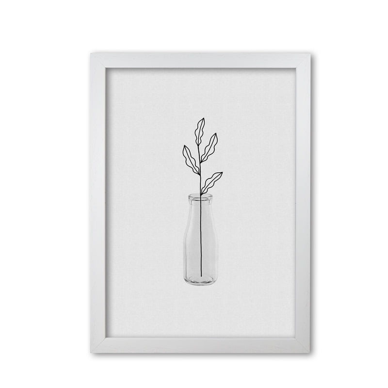 Leaf Still Life Print By Orara Studio, Framed Botanical & Nature Art Print White Grain