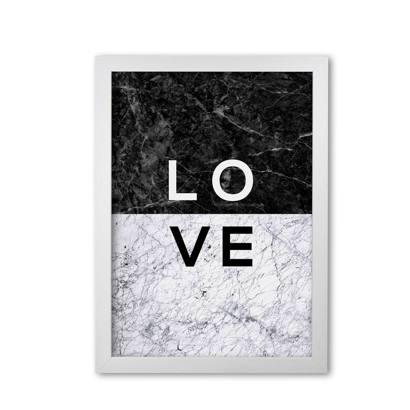 Love Marble Quote Print By Orara Studio White Grain