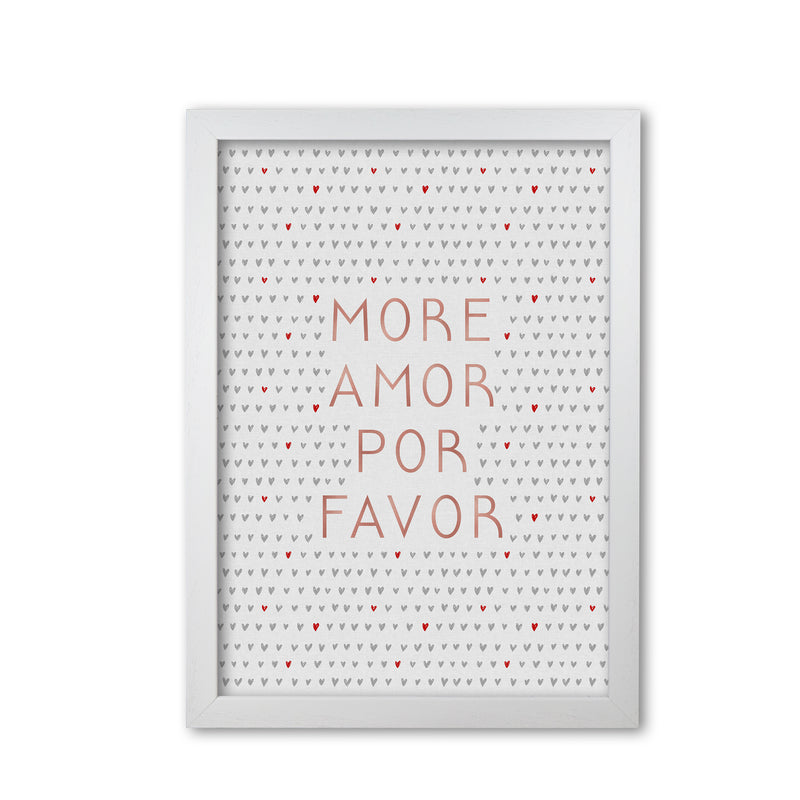 More Amor Pink Love Quote Print By Orara Studio White Grain
