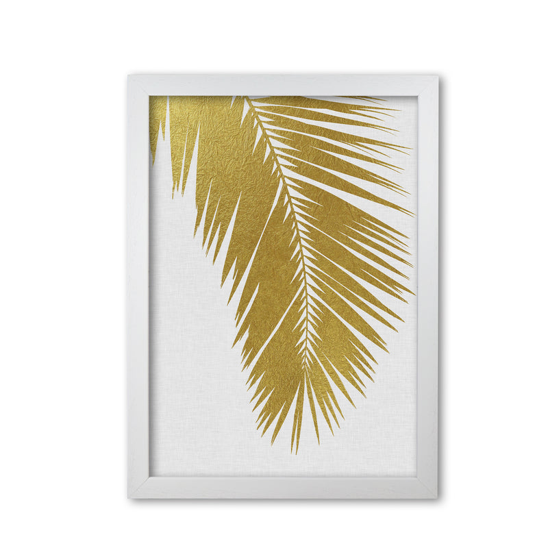 Palm Leaf Gold I Print By Orara Studio, Framed Botanical & Nature Art Print White Grain