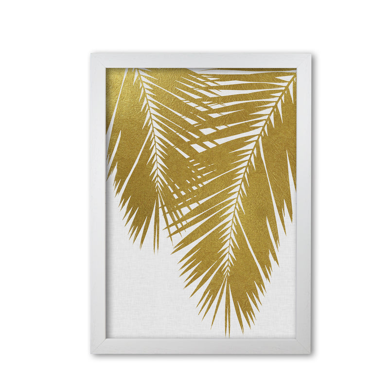 Palm Leaf Gold II Print By Orara Studio, Framed Botanical & Nature Art Print White Grain