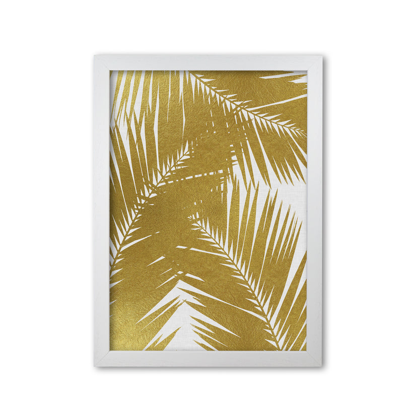Palm Leaf Gold III Print By Orara Studio, Framed Botanical & Nature Art Print White Grain