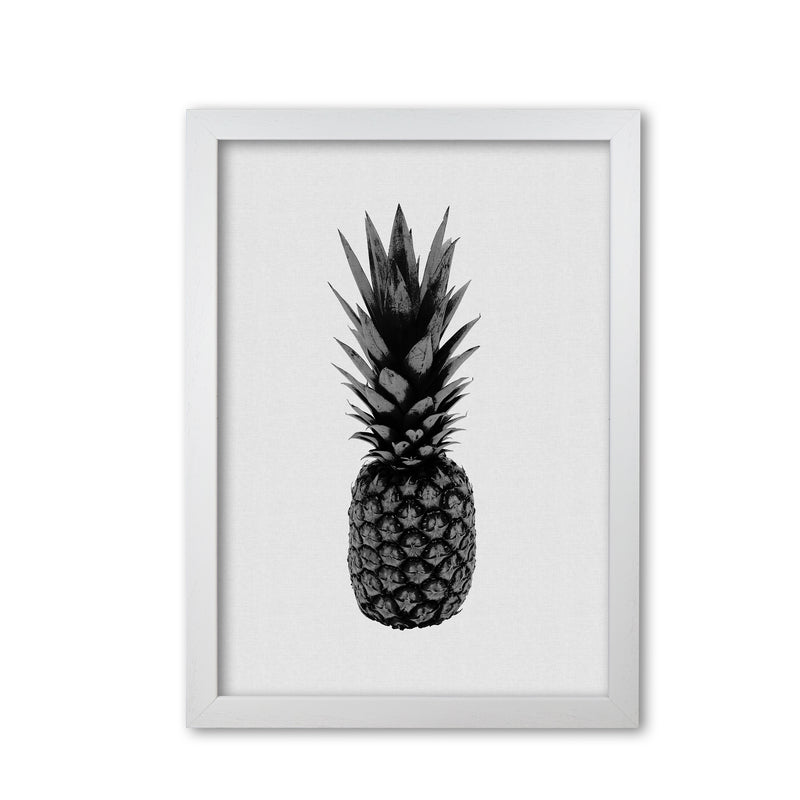 Pineapple Black & White Print By Orara Studio, Framed Kitchen Wall Art White Grain