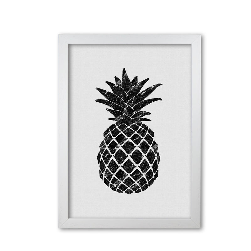Pineapple Marble Print By Orara Studio, Framed Kitchen Wall Art White Grain