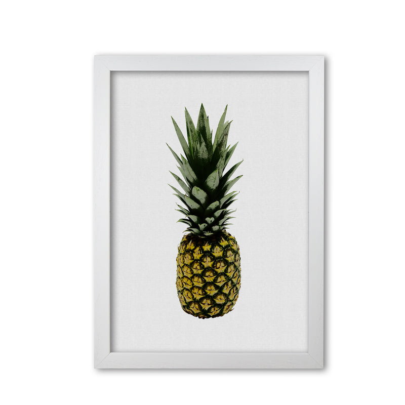 Pineapple Print By Orara Studio, Framed Kitchen Wall Art White Grain