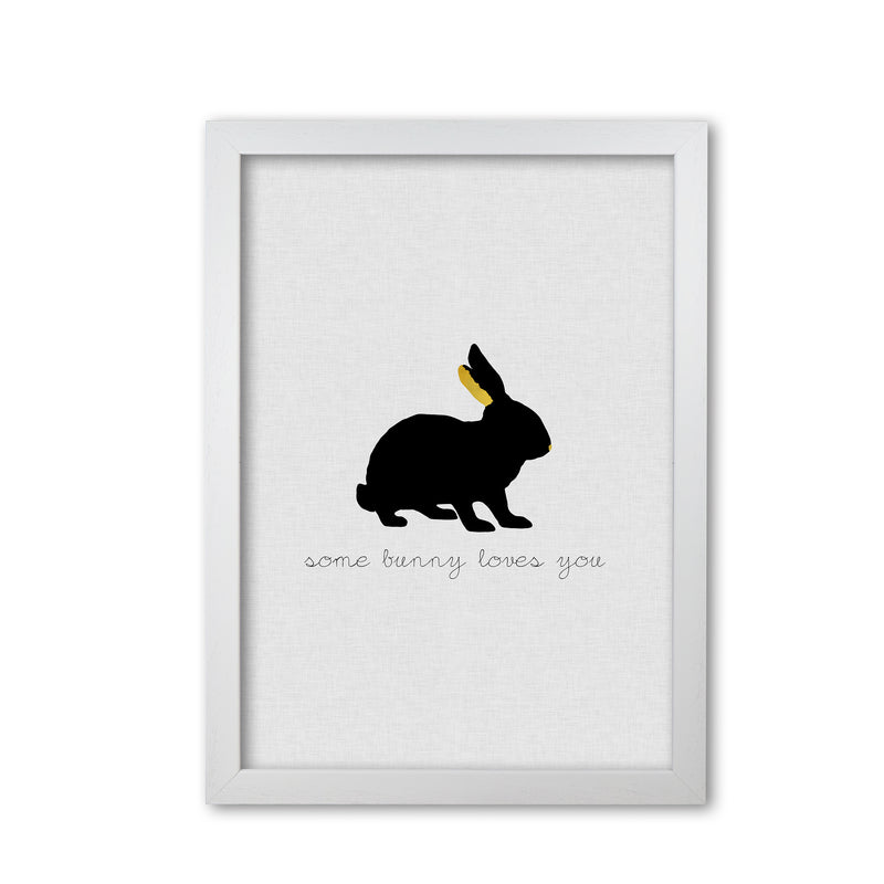 Some Bunny Loves You Animal Quote Print By Orara Studio White Grain