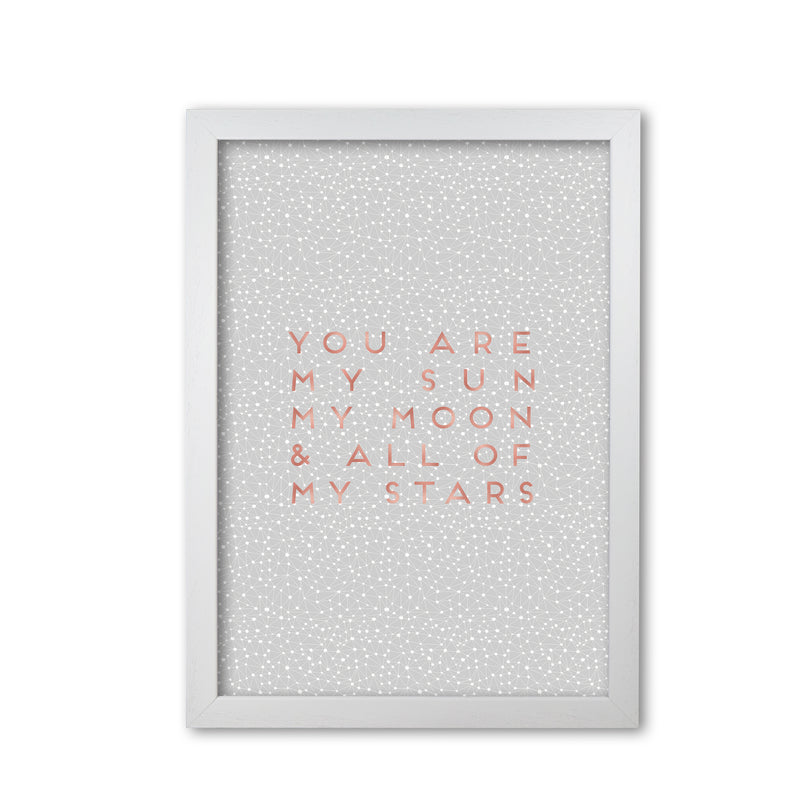 Sun, Moon & Stars Love Quote Print By Orara Studio White Grain