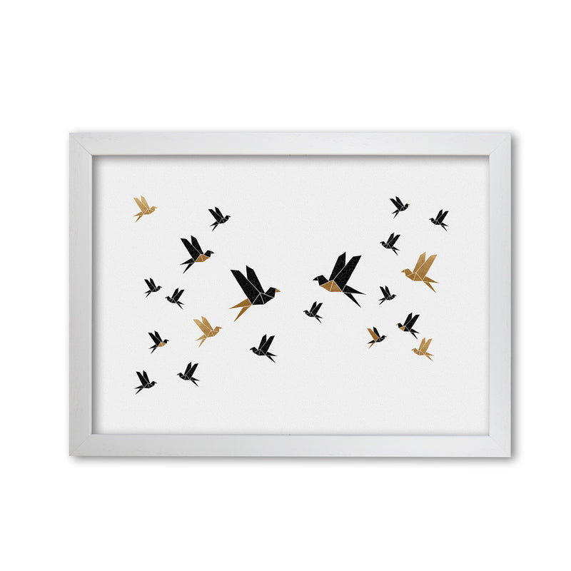 Origami Birds Collage III Art Print by Orara Studio A1 White Frame