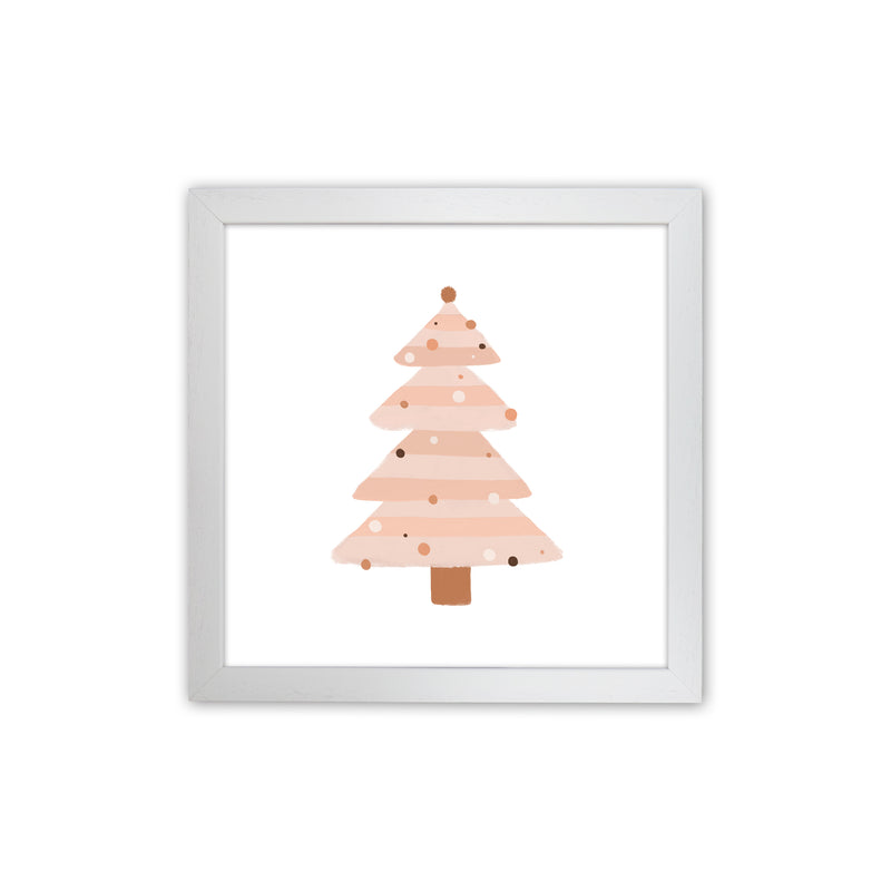 Blush Christmas Tree Christmas Art Print by Orara Studio White Grain