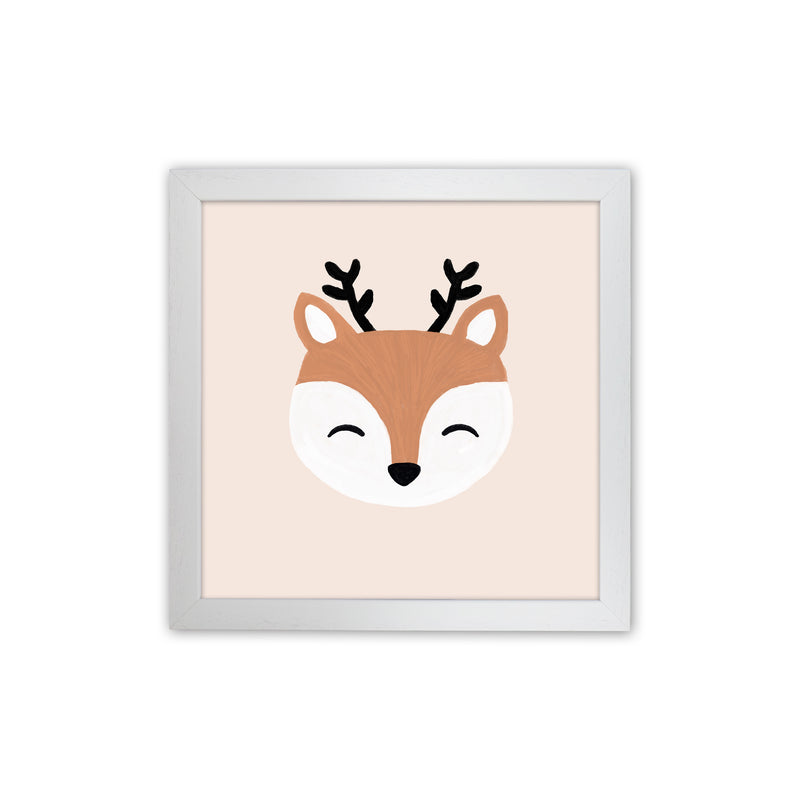 Blush Deer Christmas Art Print by Orara Studio White Grain