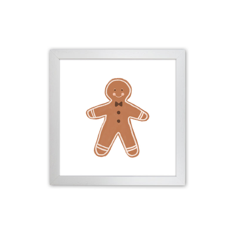 Gingerbread Man Christmas Art Print by Orara Studio White Grain