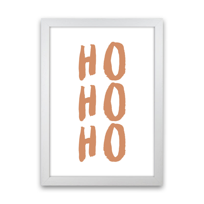 Ho Ho Ho Christmas Art Print by Orara Studio White Grain