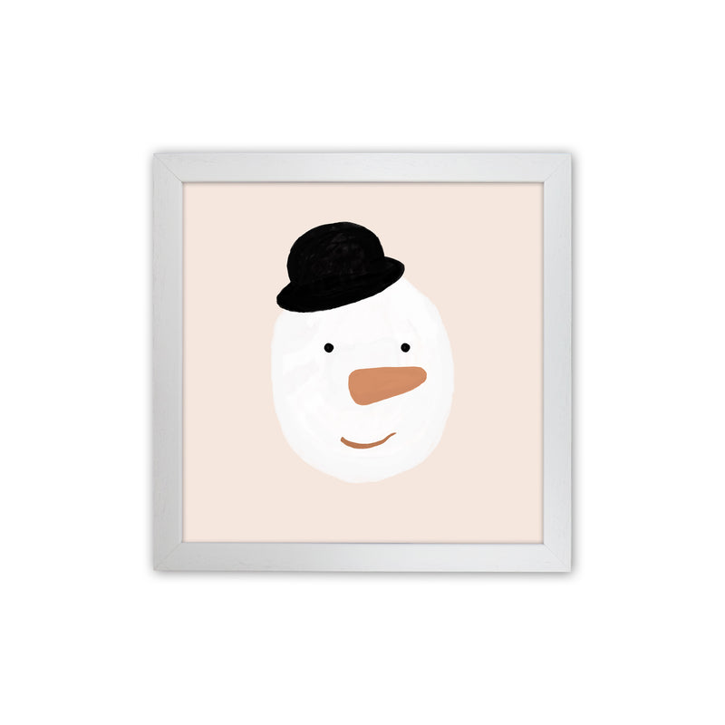 Snowman Christmas Art Print by Orara Studio White Grain