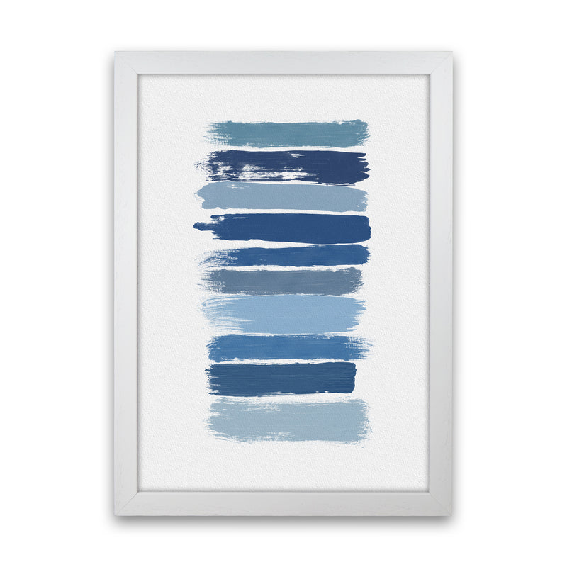 Ombre Blue Abstract Art Print by Orara Studio White Grain
