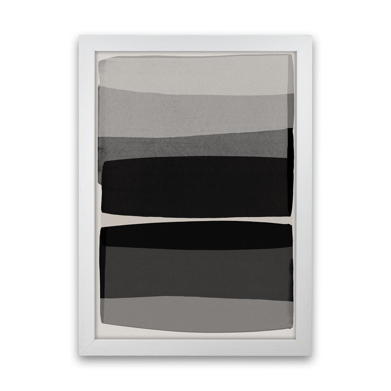 Modern Black and White Abstract Art Print by Orara Studio White Grain