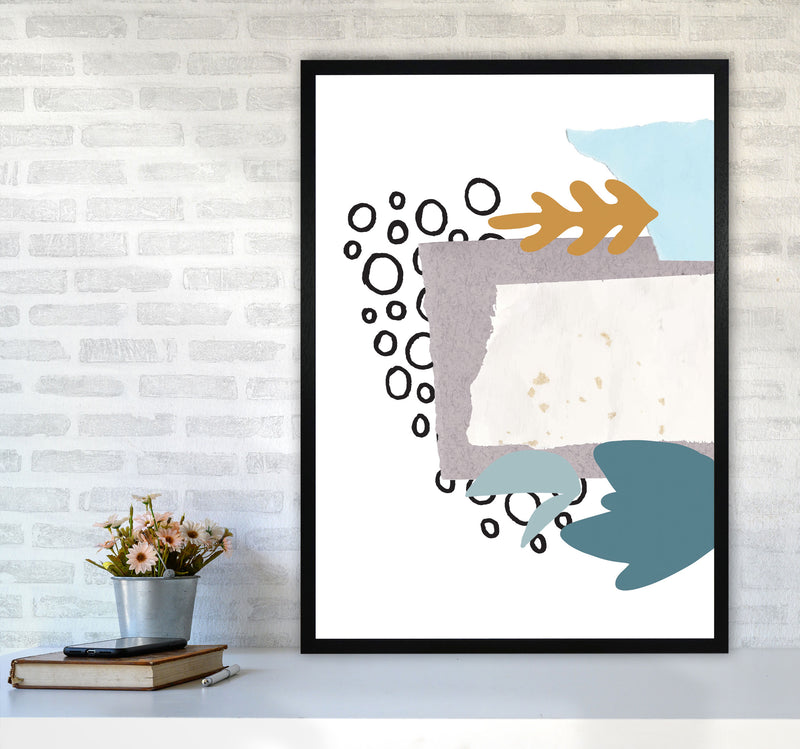 Reef Shapes Abstract 2 Modern Print A1 White Frame