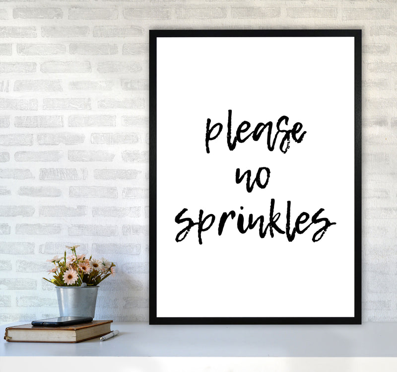Please No Sprinkles, Bathroom Modern Print, Framed Bathroom Wall Art A1 White Frame