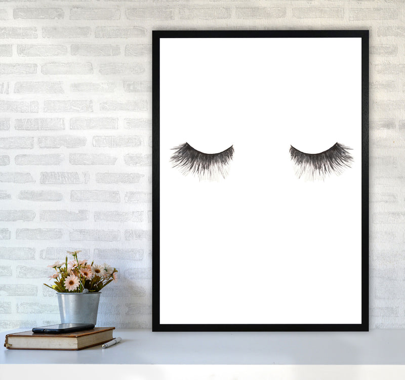 Eyelashes Modern Print A1 White Frame