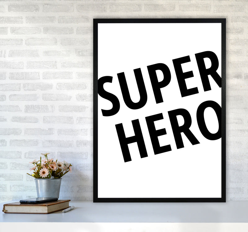 Superhero Framed Nursey Wall Art Print A1 White Frame