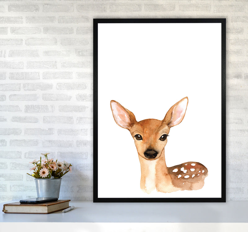 Forest Friends, Cute Deer Modern Print Animal Art Print A1 White Frame