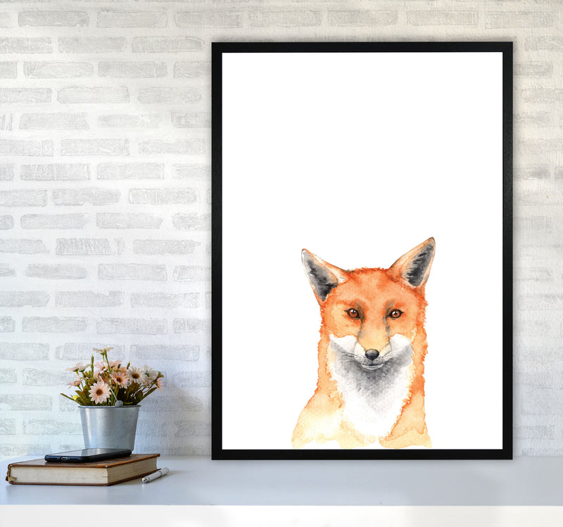 Forest Friends, Fox Modern Print Animal Art Print A1 White Frame