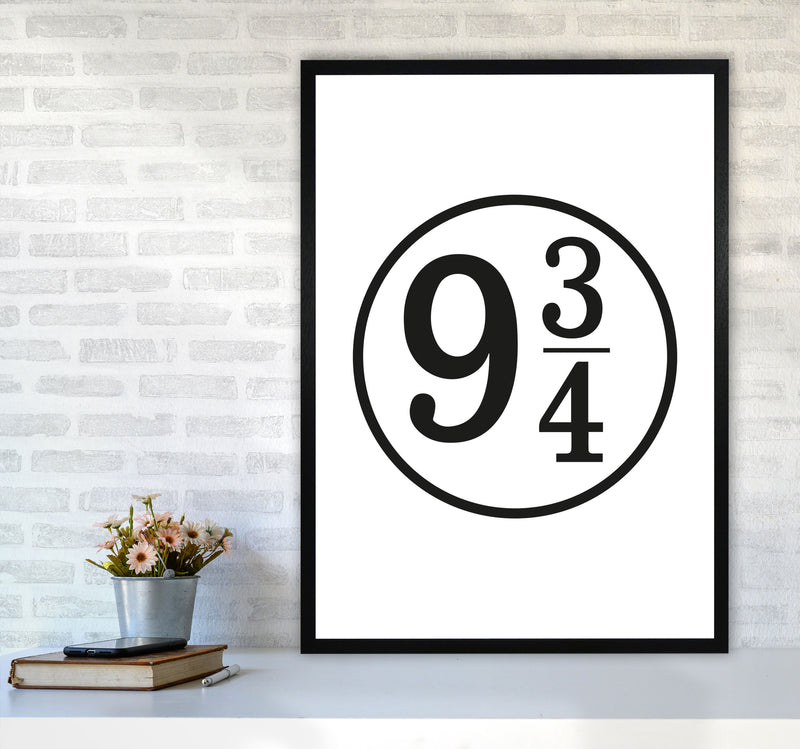Platform 9 And 3/4 Framed Typography Wall Art Print A1 White Frame