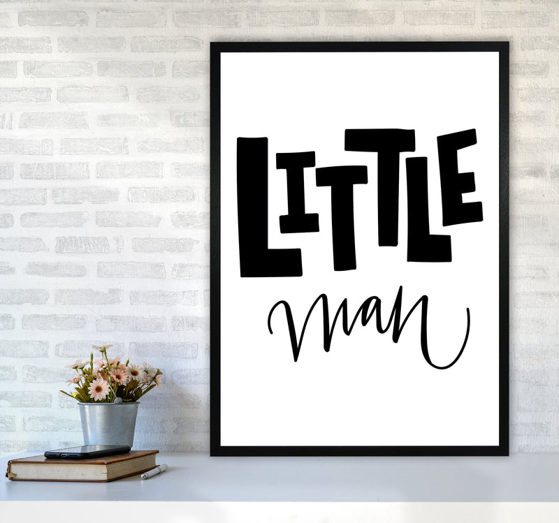 Little Man Black Framed Nursey Wall Art Print A1 White Frame