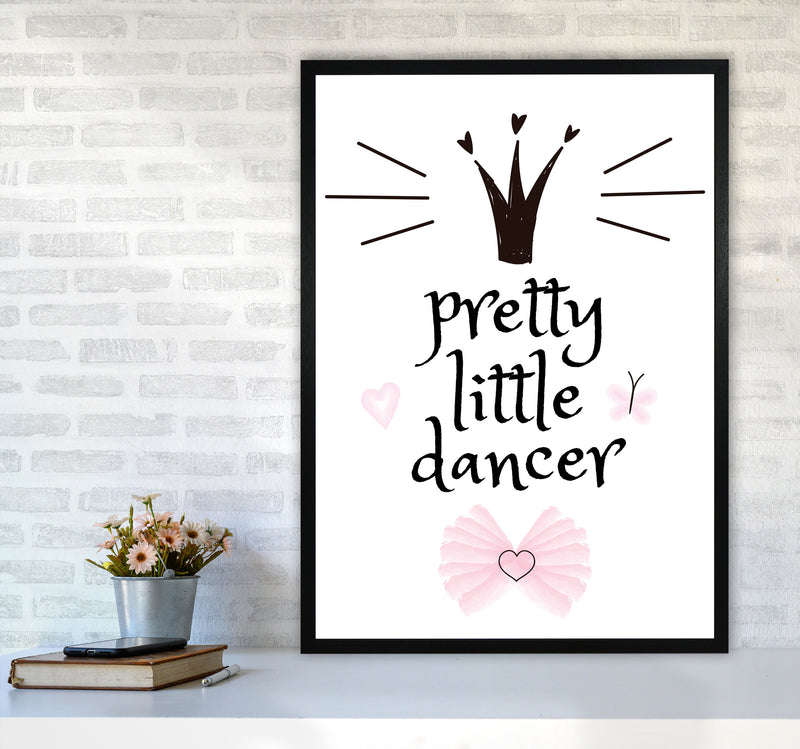 Pretty Little Dancer Framed Nursey Wall Art Print A1 White Frame