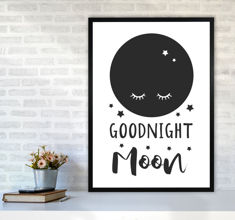 Goodnight Moon Black Framed Nursey Wall Art Print A1 White Frame