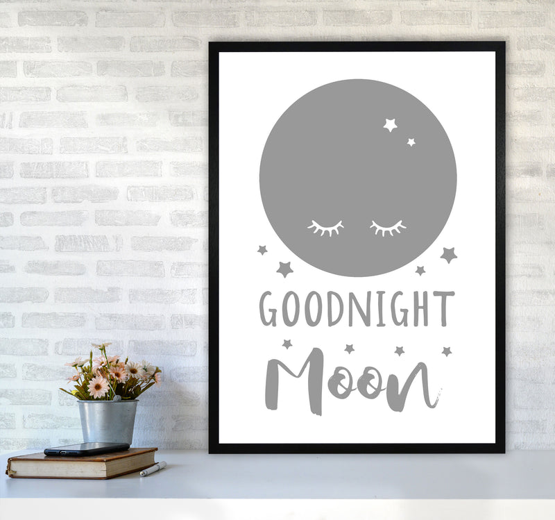 Goodnight Moon Grey Framed Nursey Wall Art Print A1 White Frame