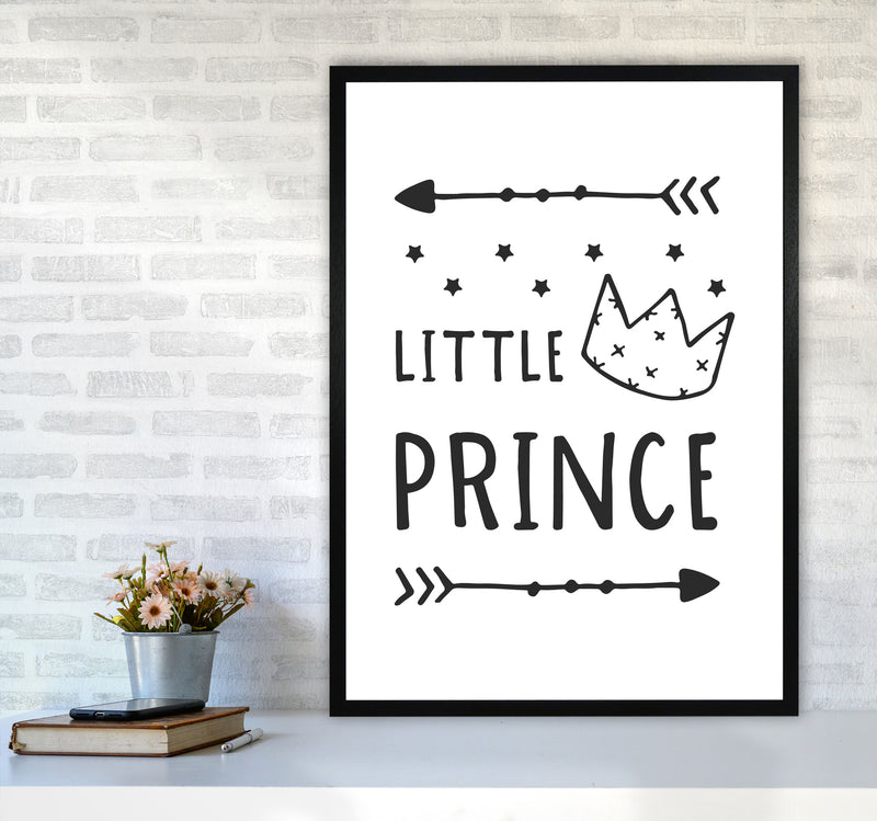 Little Prince Black Framed Nursey Wall Art Print A1 White Frame