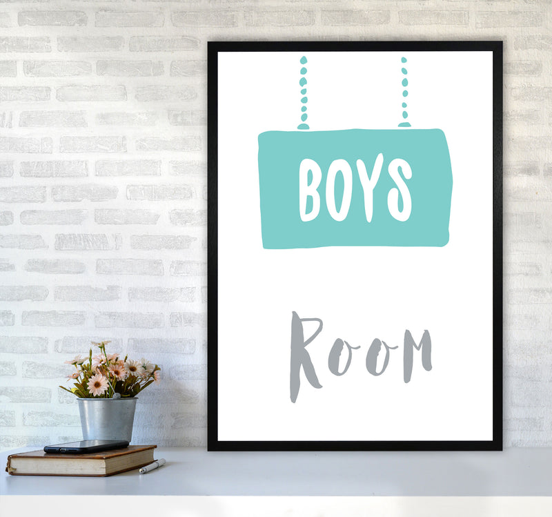 Boys Room Mint Framed Nursey Wall Art Print A1 White Frame