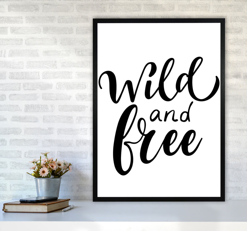 Wild And Free Modern Print A1 White Frame