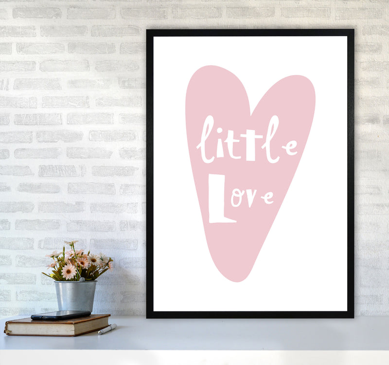 Little Love Heart Framed Nursey Wall Art Print A1 White Frame